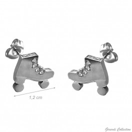 Roller skate steel earrings F3200 GC